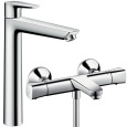 Комплект смесителя для раковины Hansgrohe Talis E (71716000/13123000) хром