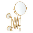 Migliore Olivia 17521 Зеркало оптич-е пантограф d18xh40x60 см.(3Х) настен.керамика белая, золото