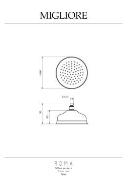 Migliore Roma 29677 Верхний душ, d-200 mm, золото