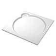 Поддон душевой Cezares Tray TRAY-S-A-80-56-W, 80 х 80 см, белый, из искусственного камня