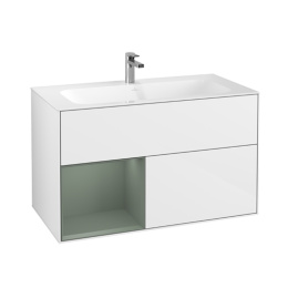 Villeroy Boch Finion F030GMGF Тумба под раковину 996х498 мм (olive matt/glossy white)