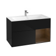 Villeroy Boch Finion F040GNPH Тумба под раковину 996х498 мм (walnut veneer/glossy black)