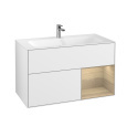 Villeroy Boch Finion G040PCGF Тумба под раковину 996х498 мм (oak veneer/glossy white)