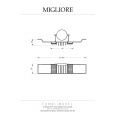 Migliore COMPLEMENTI 22007 Полка-решётка на ванну с оптическим зеркалом , хром