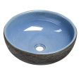 Sapho Priori PI020 Керамическая раковина-чаша MOON PRIORI на столешницу, синий/серый
