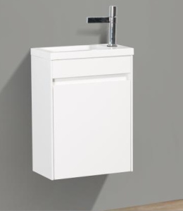 Тумба под раковину Belbagno Pietra Mini PIETRA MINI-400-1A-SO-BL-L/R 40 см, белый глянцевый