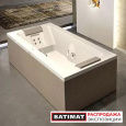 Jacuzzi Sharp Double AQU Ванна, 190x90x57см, гидромассажная, свободностоящая, cмеситель, c панелями 