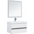 Мебель для ванной Aquanet Беркли 80 белый/дуброшелье (зеркало белое)