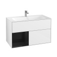 Villeroy Boch Finion F030PHGF Тумба под раковину 996х498 мм (glossy black/glossy white)