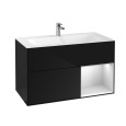 Villeroy Boch Finion F040MTPH Тумба под раковину 996х498 мм (white matt/glossy black)