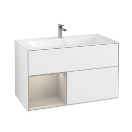 Villeroy Boch Finion F030HHGF Тумба под раковину 996х498 мм (sand matt/glossy white)