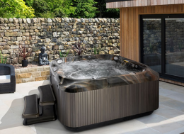 JACUZZI SPA J335 Минибассейн 213,5х213,5х92 см,обшивка Silver Wood, LED подсв., водопад, подгол. 3 ш