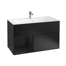 Villeroy Boch Finion F030PHPD Тумба под раковину 996х498 мм (glossy black/black matt)