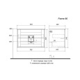 Тумба под раковину Aquanika FRAME 80 AQF784552RU120 78,5х45,5х52,5 см. дуб сонома