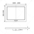 Душевой поддон RGW GWS 03150280-01 прямоугольный