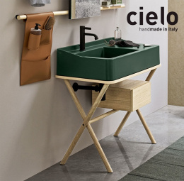 Ceramica CIELO Siwa SWSTE RS - Консоль для раковины, деревянная (Rovere Sbiancato - Выбеленный дуб)