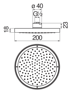 Nobili Rubinetterie AD139/119CR Верхний душ 20 см