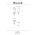 Migliore Luxor 26117 Стакан настенный, хрусталь декор золото золото