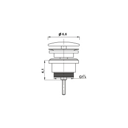 Донный клапан Vincea (DBS-216MB) черный