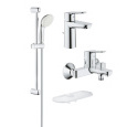 Grohe BauEdge 118389 Комплект смесителей с душем, смеситель для ванны, раковины, душевой гарнитур