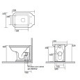 Kerasan Waldorf 411801bi Унитаз напольный пристенный 55х37см, цвет белый 