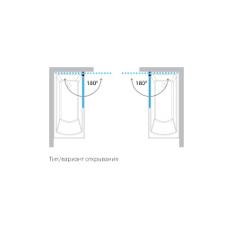 Шторка на ванну Koller Pool Waterfall Line одноэлементная 750х1400 chrome; grape (QP93(right) chrome