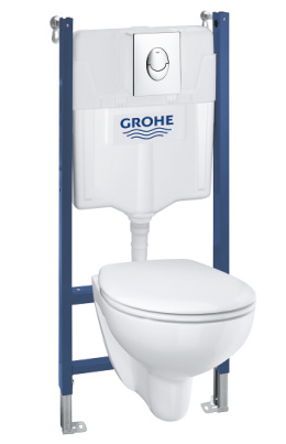 Grohe Solido 39419000 Комплект инсталляция и унитаз подвесной, безободковый