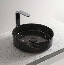 Ceramica CIELO Shui Comfort SHCOLAT40 NM - Раковина накладная Ø 40 см Nero Marquina