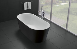 Акриловая ванна 170x80 BelBagno (BB71-1700-NERO), округлая