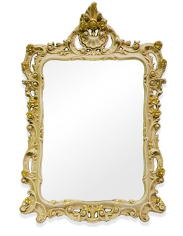Зеркало Tiffany World TW02002avorio/oro в раме 71*107 см, слоновая кость/золото