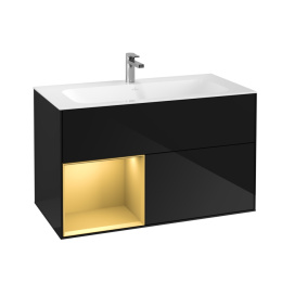 Villeroy Boch Finion F030HFPH Тумба под раковину 996х498 мм (gold matt/glossy black)