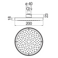 Nobili Rubinetterie AD139/119CR Верхний душ 20 см