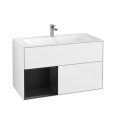 Villeroy Boch Finion F030PDGF Тумба под раковину 996х498 мм (black matt/glossy white)