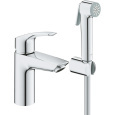 Grohe Eurosmart 23124003 Смеситель для раковины с душем с минибиде лейкой, цвет: хром