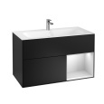 Villeroy Boch Finion F040MTPD Тумба под раковину 996х498 мм (white matt/black matt)