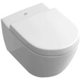 Подвесной унитаз Villeroy&Boch Subway 2.0 5614 R0R2 безободковый, ярко-белый CeramicPlus