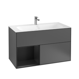 Villeroy Boch Finion F030PDGK Тумба под раковину 996х498 мм (black matt/anthracite matt)