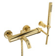 Migliore Ermitage Mini 30199 Смеситель для ванны внешний, с ручным душем, ручка латунь, золото