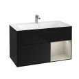 Villeroy Boch Finion G040HHPH Тумба под раковину 996х498 мм (sand matt/glossy black)