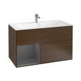 Villeroy Boch Finion F030GKGN Тумба под раковину 996х498 мм (anthracite matt/walnut veneer)