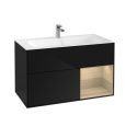 Villeroy Boch Finion G040PCPH Тумба под раковину 996х498 мм (oak veneer/glossy black)