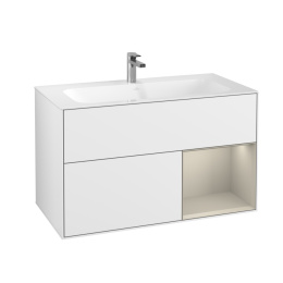 Villeroy Boch Finion G040HHGF Тумба под раковину 996х498 мм (sand matt/glossy white)