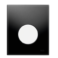 TECEloop Urinal Панель смыва, стекло черное, клавиша белая