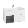 Villeroy Boch Finion G030GKGF Тумба под раковину 996х498 мм (anthracite matt/glossy white)