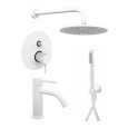 Комплект для душа Paffoni LIGHT (KITLIG015BO071) белый матовый