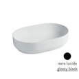 Раковина ArtCeram Gio Evolution GIL003 03; 00, накладная, цвет - черный глянцевый, 60 х 40 х 15 см