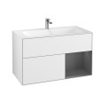 Villeroy Boch Finion F040GKGF Тумба под раковину 996х498 мм (anthracite matt/glossy white)