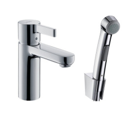 Смеситель для раковины Hansgrohe Metris S 31160000 с гигиеническим душем Хром