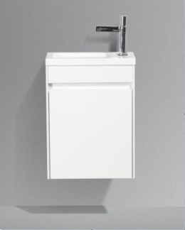 Тумба под раковину Belbagno Pietra Mini PIETRA MINI-460-1A-SO-BL-L/R 46 см, белый глянцевый