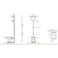 Kerasan Waldorf Унитаз  пристенный удлиненный 65х37см, с высоким бачком, трубой, фурнитура бронза, С